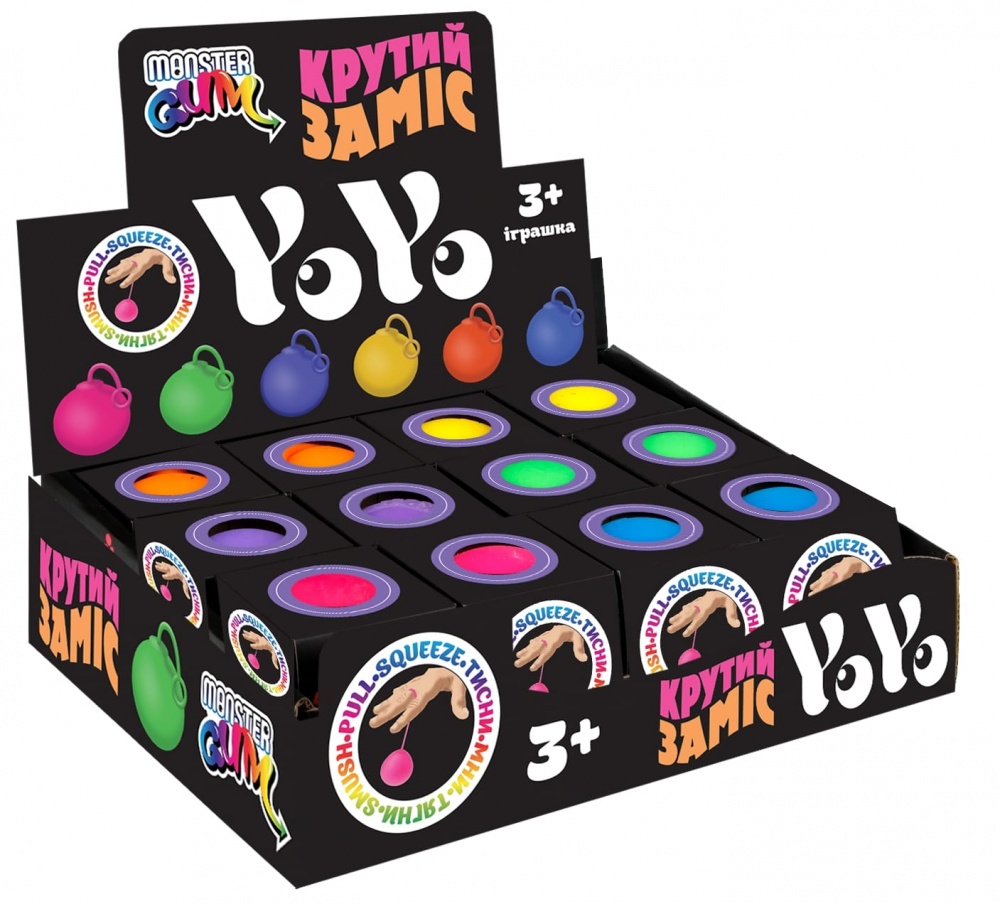 Игрушка-антистресс Monster Gum Крутый замес Йо-Йо 7 см T23238