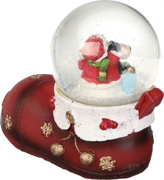 Декорація новорічна Куля Сніговик на чобітку 6,5 см ZY16865K 