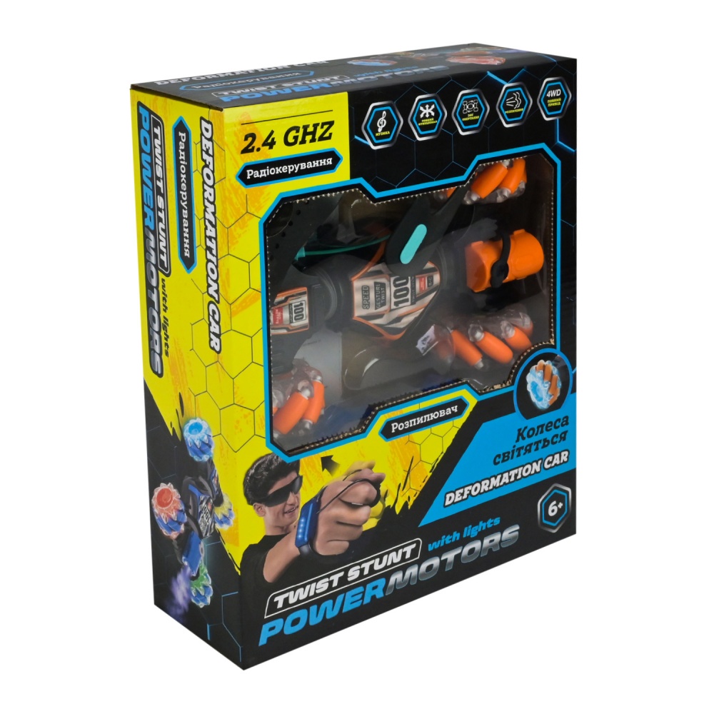 Машинка-перевертыш на радиоуправлении POWERMOTORS PM3412 orange