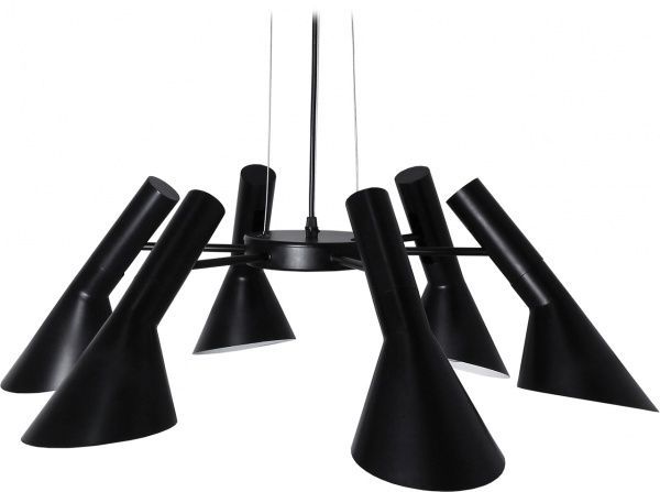 Люстра подвесная Hopfen 6x40 Вт E27 черный DE 6 LOFT 