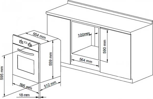Духовой шкаф Pyramida PO 70 ME GBL
