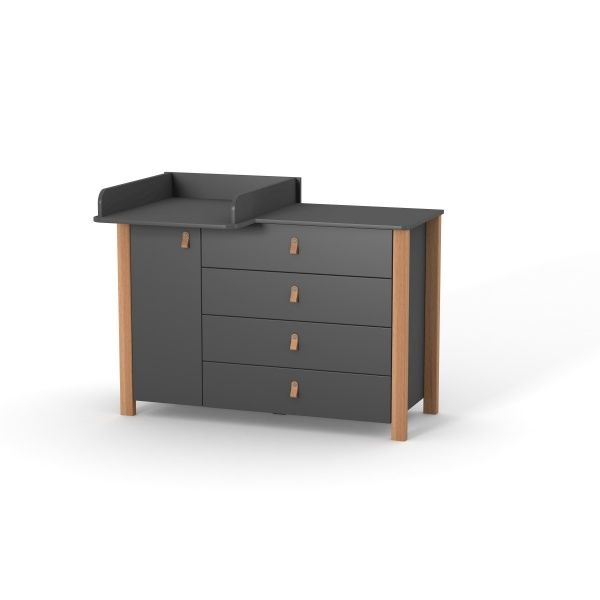 Комод Верес Монако 1200 темно-сірий під сповивальний блок 35.2.351.2.16