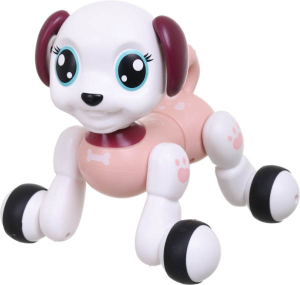 Интерактивный робот Shantou Собачка 22.5х17х18.5 см бело-розовый 1090A