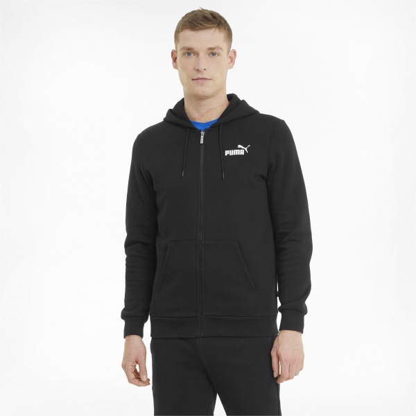 Джемпер Puma ESS Small Logo FZ Hoodie 58670201 р. XL чорний