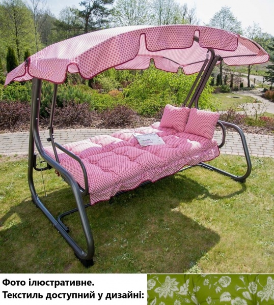 Качели с навесом Patio Ravenna зеленый принт 209х171х132 см 448605 