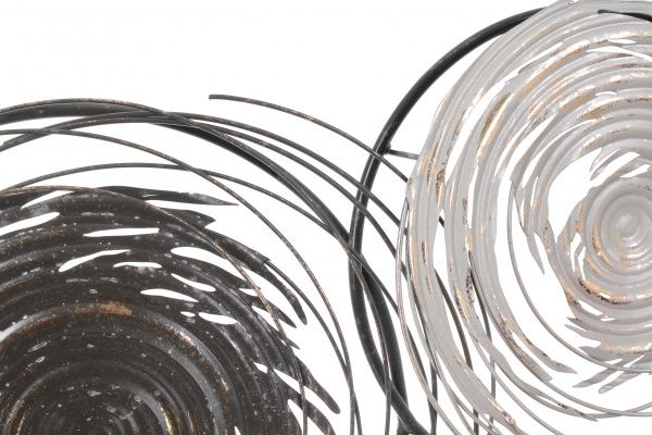 Декор настенный Circles металический 58,4x118,1 см черно-золотистый 