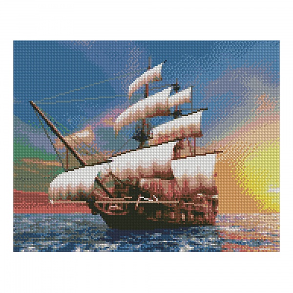 Картина стразами Вітрильник на заході FA10193 Strateg 