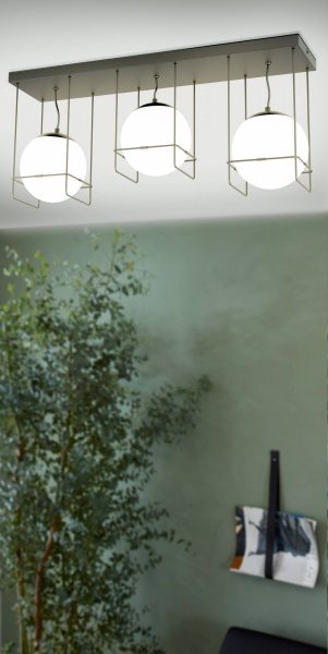 Світильник стельовий Eglo Versuola 3x40 Вт E27 чорний із білим 99021 