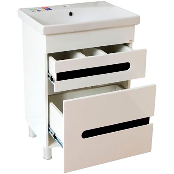 Тумба напольная Хаст Домино с умывальником Cersanit Фаре 80 белая