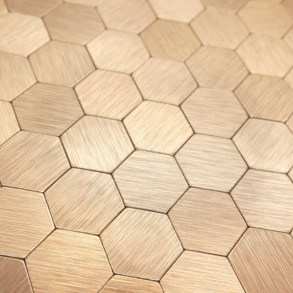 Декоративна панель EMERGO самоклеюча Шестигранна Мідь Home Inspire 