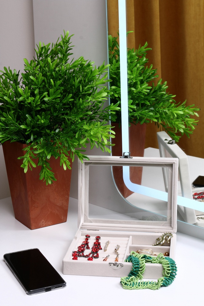 Шкатулка для украшений Velvet 20.2х15.2х4.7 белая