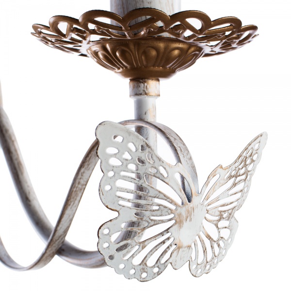 Бра Arte Lamp A6114AP-1WG Ali 1x40 Вт E14 білий із золотистим 