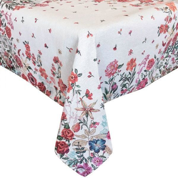 Скатерть гобелен Цветочное поле 135x180 см Прованс 