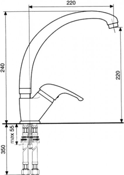 Смеситель для кухни Emmevi Rubinetterie Jolly-Micra 10087G