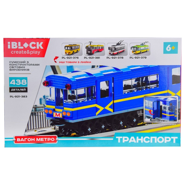 Автоконструктор Iblock Вагон-метро PL-921-383
