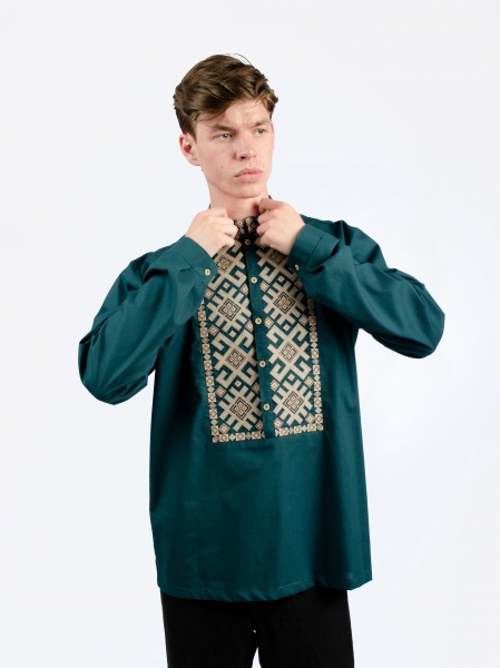 Вышиванка Эдельвика зеленый р. XXL 231-22/00 