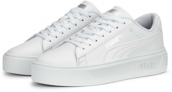 Кеди Puma SMASH PLATFORM V3 PUMA WHITE-PUMA SILVER 39075801 р.38 білий