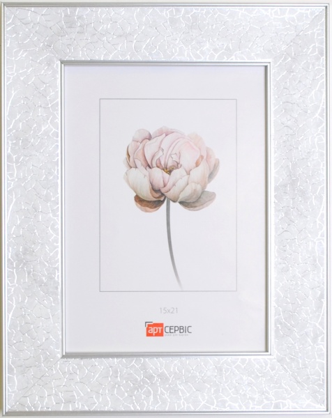 Рамка для фото Арт-Сервіс ЭА-01832 1 фото 15x21 см белый с серебристым 