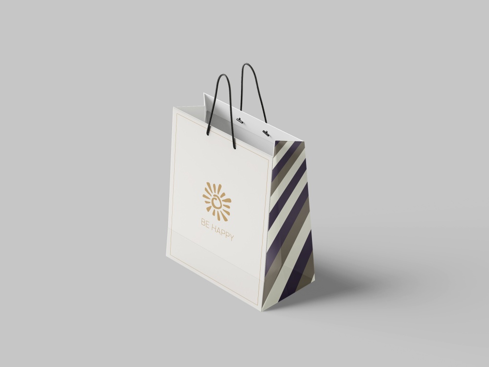 Пакет подарочный BE HAPPY 18*10*23 см