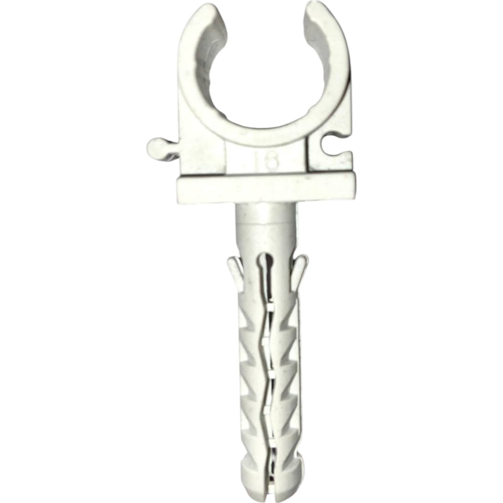 Клипса для круглого кабеля UP! (Underprice) D 16 мм с ударным шурупом 50 шт. серый