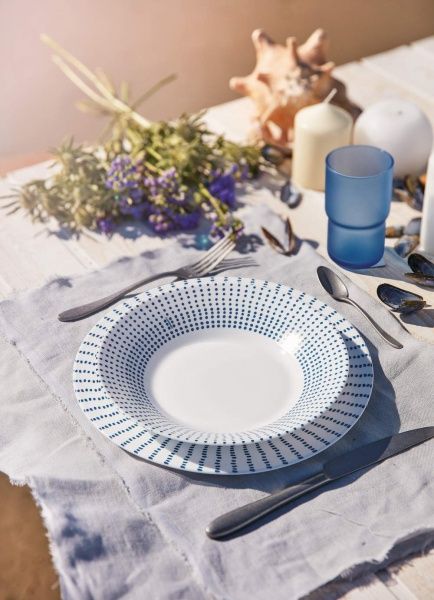 Тарелка суповая Caribeenne Bleu 23 см P0463 Luminarc