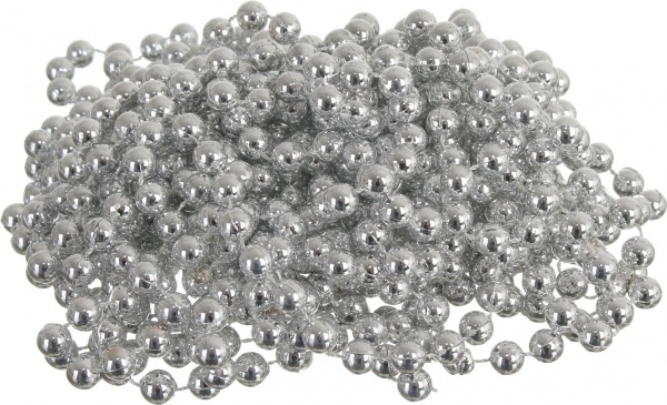 Бусы для елки 8 мм 8 м в ассортименте