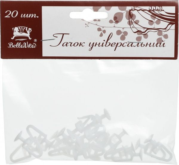 Гачки універсальний 20 шт. Bella Vita набірний білий 