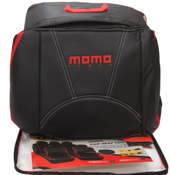 Комплект чохлів на сидіння MOMO SC018BR чорний із червоним