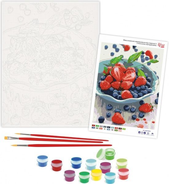 Картина за номерами Ягідний мікс 35x45 см Rosa Start 