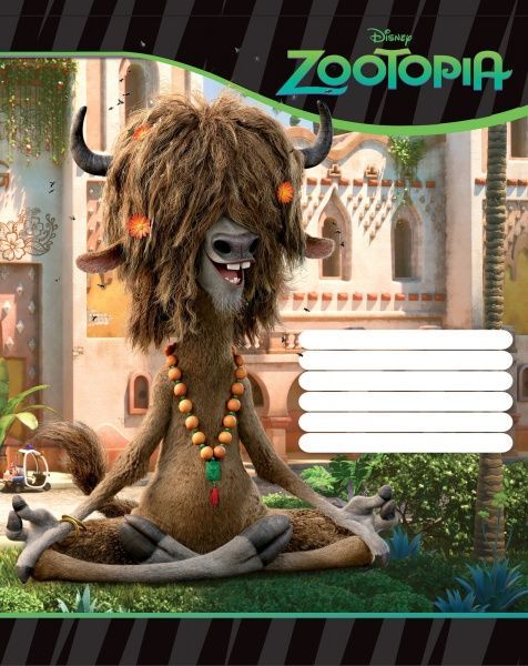 Зошит шкільний Зоотрополіс 18 аркушів у клітинку Міцар+