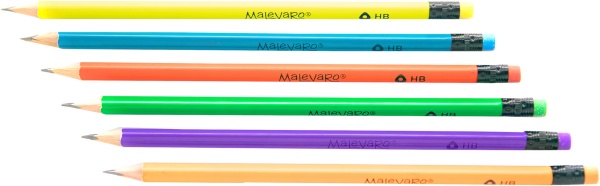 Карандаш чернографитный NEON треугольный HB Malevaro