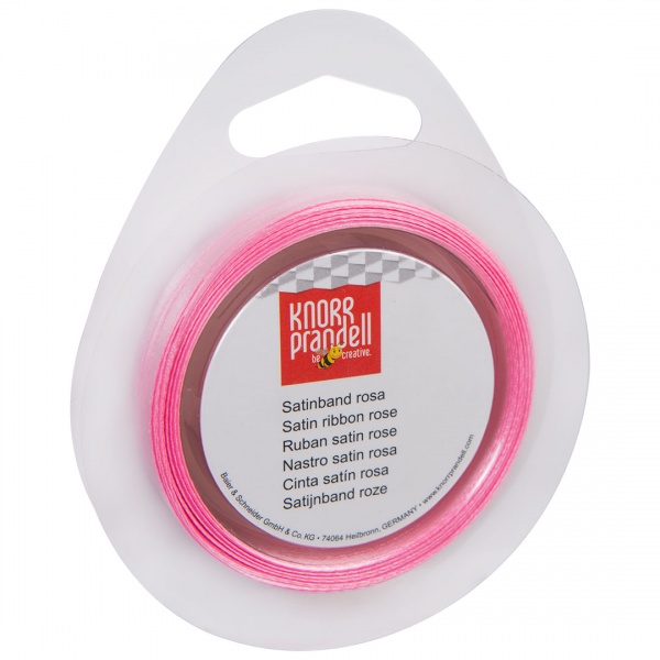 Стрічка декоративна Knorr Prandell Стрічка сатинова ribbon 3mm 10m rose 0,3 см 10 м рожевий 