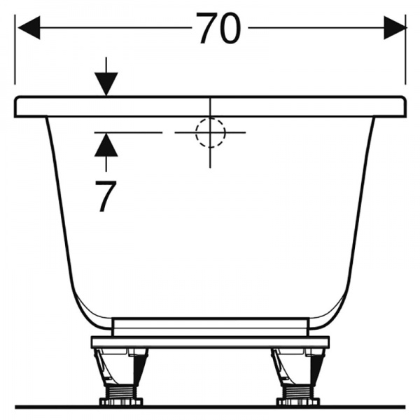 Ванна акрилова Geberit Selnova Square 554.382.01.1 160х70 см 