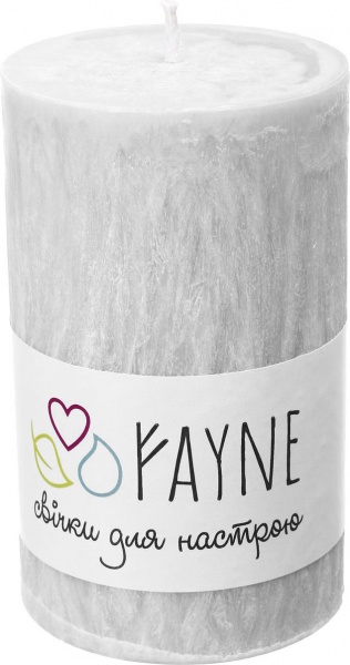 Свічка Циліндр пальмова біла 6х10 см ТМ FAYNE