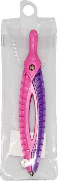 Циркуль металевий 12 см в вініловому чохлі фіолетово-рожевий ЦР03-07 Умка