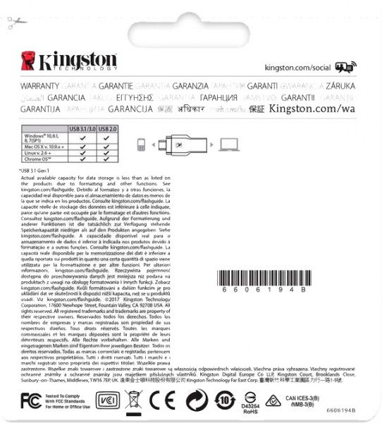 Кардрідер Kingston USB 3.0 microSD USB Type A/C