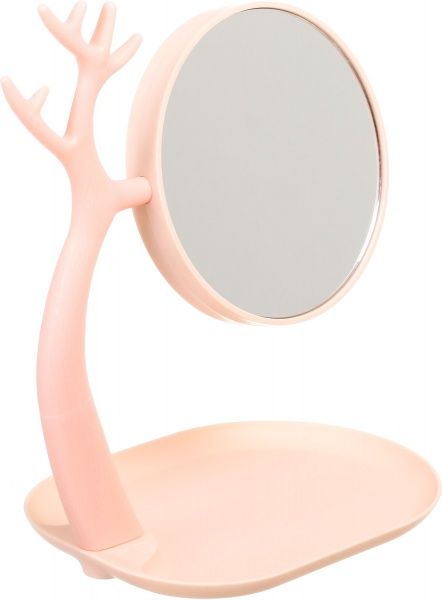 Дзеркало косметичне 28х22х16 см рожевий 