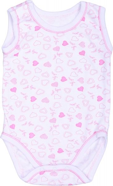 Боди для девочки Фламинго 44 160-127 р.68 белый с рисунком 