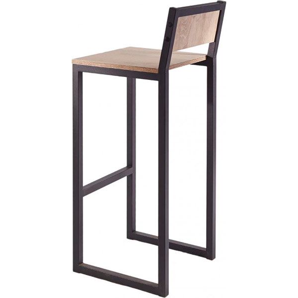 Стул барный Лугалпроф Авангард черный / дуб сонома 