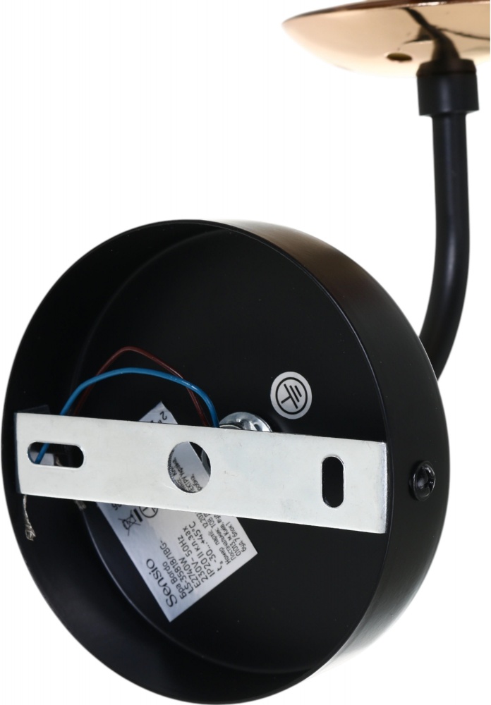 Бра Sensio Bordo 1x40 Вт E27 черный/золото LS-35818/1BG-E2740W