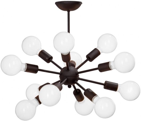 Люстра потолочная Vitaluce 12xE27 черный V3865/12PL 