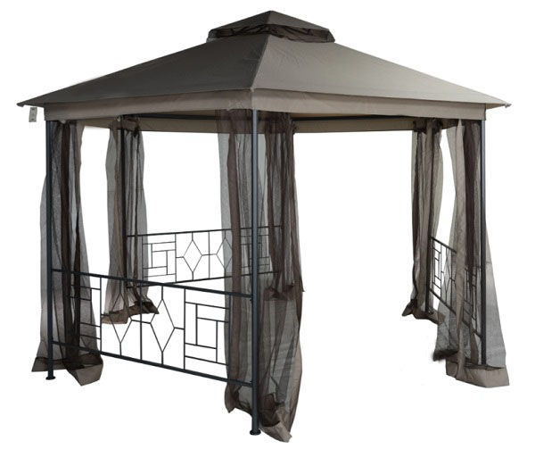 Садовый павильон Indigo 2x2x2x2,7 м бежевый DU183