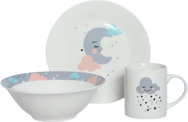 Набор детской посуды Moon&Clouds Happy Go