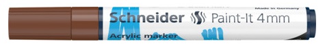 Маркер акриловий Schneider Paint-it 320 4 мм S120207 коричневий 