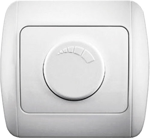 Світлорегулятор поворотний Erste Classic 600Вт IP20 білий 9201-71,W