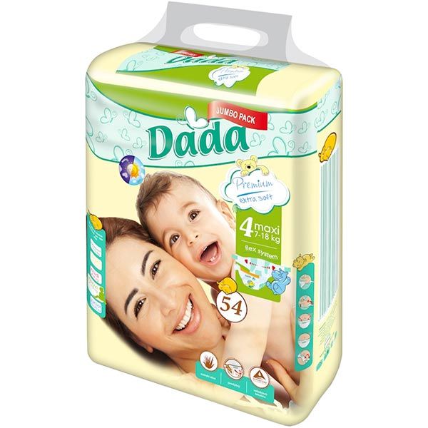 Підгузники Dada Premium Jumbo Maxi 7-18 кг 54 шт