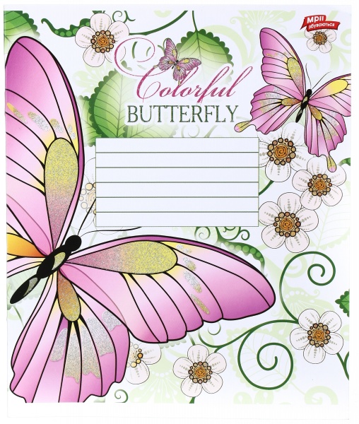 Зошит шкільний з глітером 12 аркушів у лінійку в асортименті Мрії збуваються