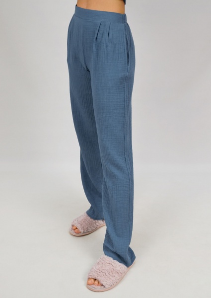 Штани Roksana Muslin №1528 р. 48 блакитний