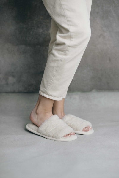 Тапки домашние Flokati Dunes р.40-41 бежевый 