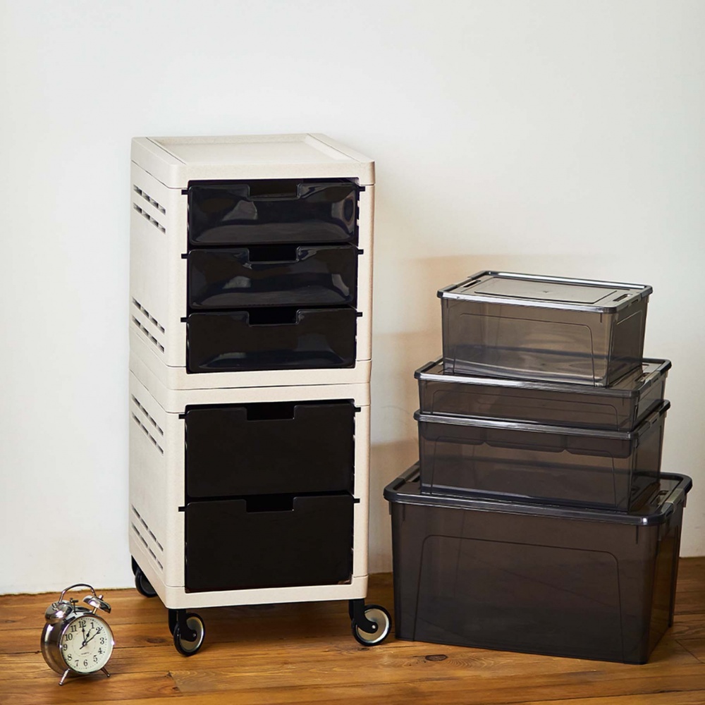 Ящик для зберігання Алеана 171020 Smart Box 50 л коричневий прозорий 275x390x590 мм